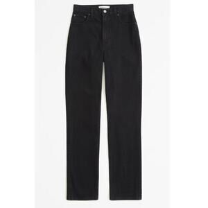 Abercrombie & Fitch Women's Saturated Black 90s Straight Jeans Size 26/2R